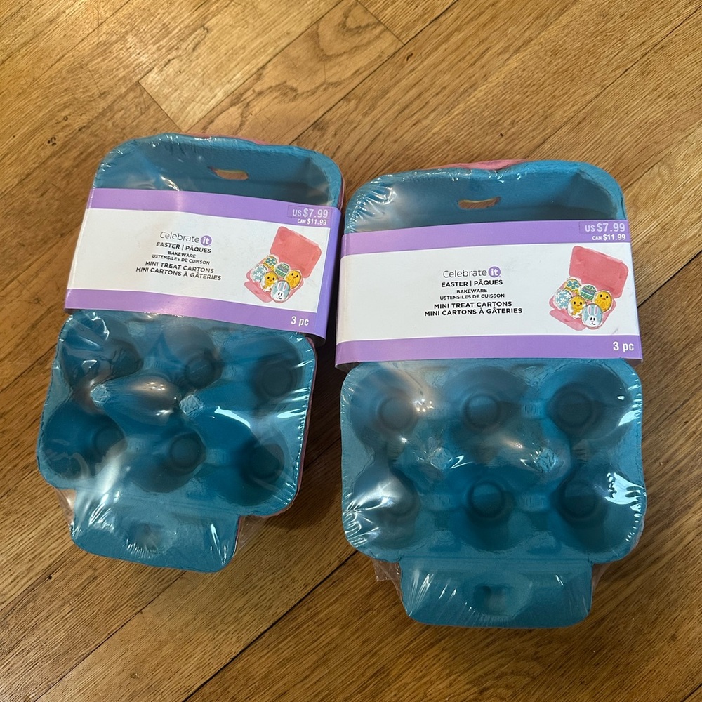 Celebrate It Mini Treat Cartons in Blue, Yellow and Pink